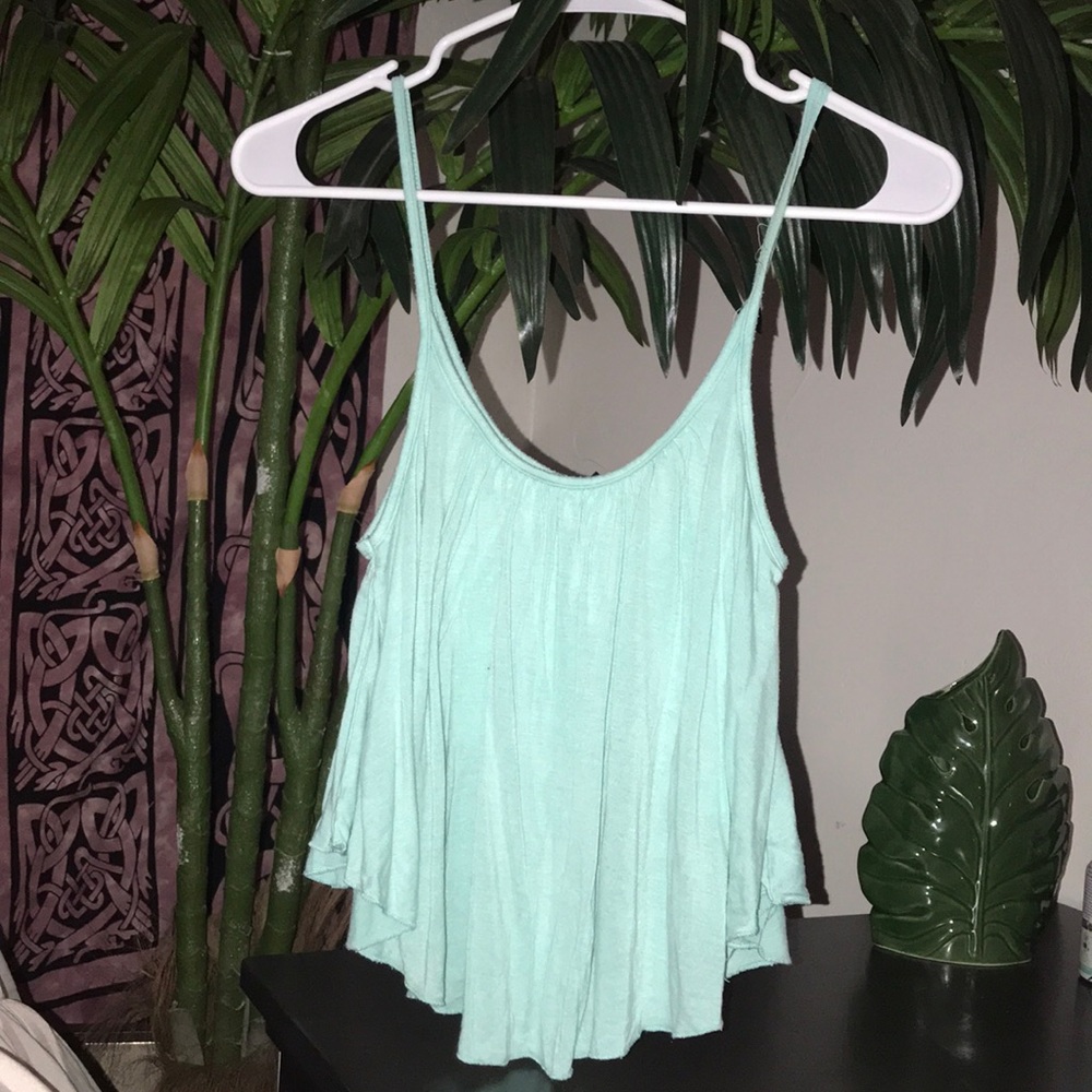 Blue crop tank